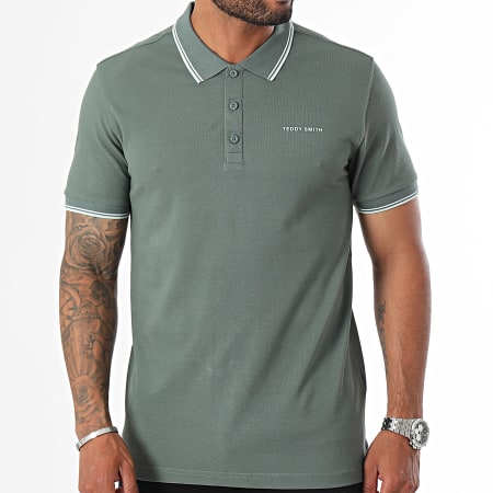 Teddy Smith - Polo Pasian a manica corta 11316819D Verde kaki