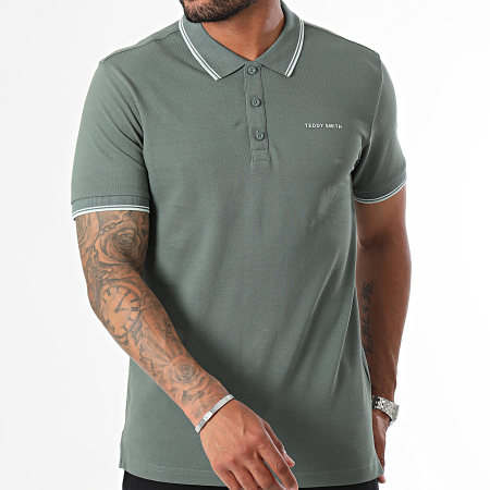 Teddy Smith - Polo Pasian a manica corta 11316819D Verde kaki