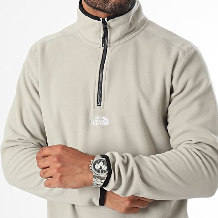 The North Face - Sudadera Glacier Fleece Zip Neck A83I3 Beige