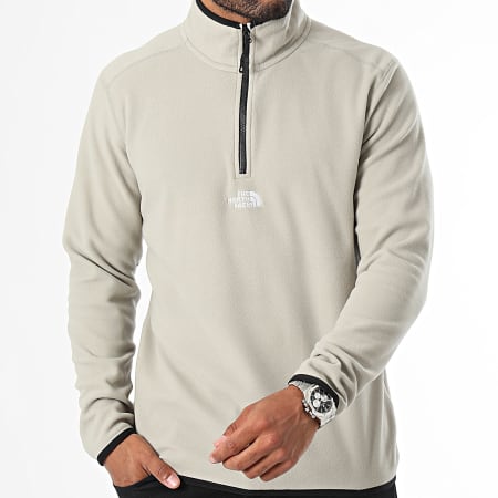 The North Face - Sudadera Glacier Fleece Zip Neck A83I3 Beige