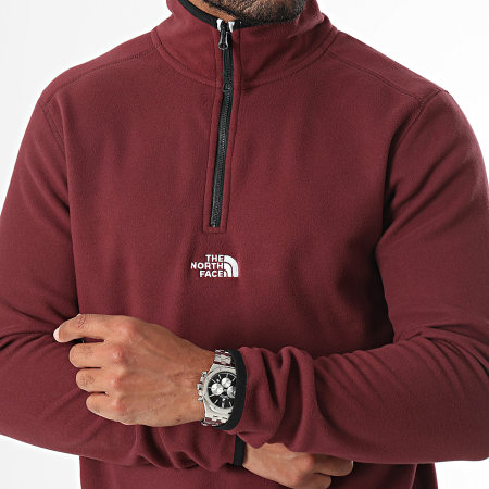 The North Face - Glacier Fleece Zip Neck Sweat Top A83I3 Burdeos