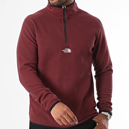 The North Face - Glacier Fleece Zip Neck Sweat Top A83I3 Burdeos