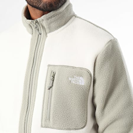 The North Face - Chaqueta polar con cremallera Yumiori A883R Gris Blanco