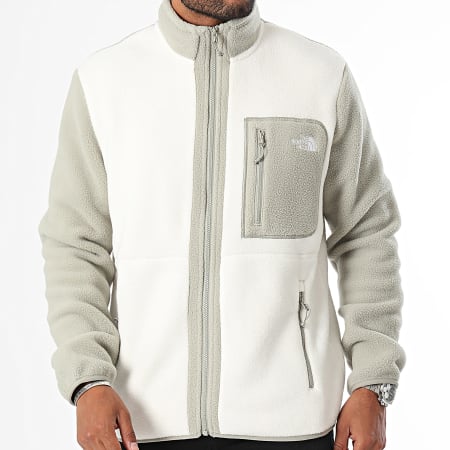 The North Face - Veste Zippée Polaire Yumiori A883R Gris Blanc