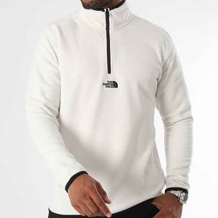 The North Face - Sweat Col Zippé Polaire Glacier A83I3 Beige