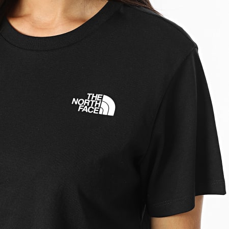 The North Face - Cúpula simple de la Mujer Cropped Tee Shirt A87U4 Negro