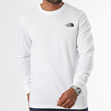 The North Face - Tee Shirt Manches Longues Easy A8A6F Blanc