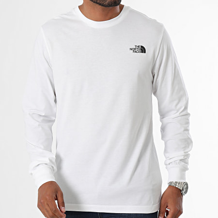 The North Face - Tee Shirt Manches Longues Easy A8A6F Blanc