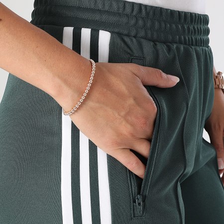 Adidas Originals - Pantalones de chándal con banda para mujer IY2226 Verde oscuro