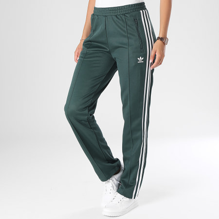 Adidas Originals - Pantalon Jogging A Bandes Femme IY2226 Vert Foncé