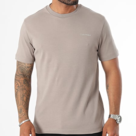 Calvin Klein - Tee Shirt Micro Logo Interlock 9894 Beige