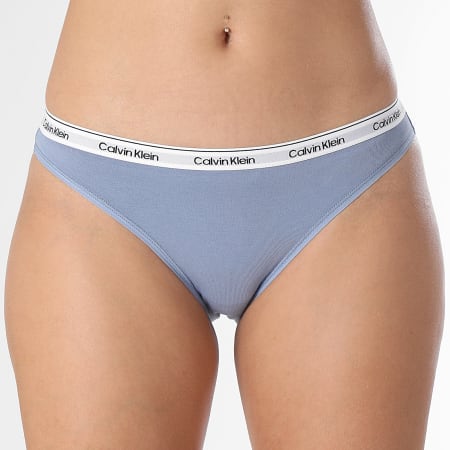 Calvin Klein - Juego de 5 calzoncillos mujer 5208 Azul Beige Gris Heather Azul claro Azul marino