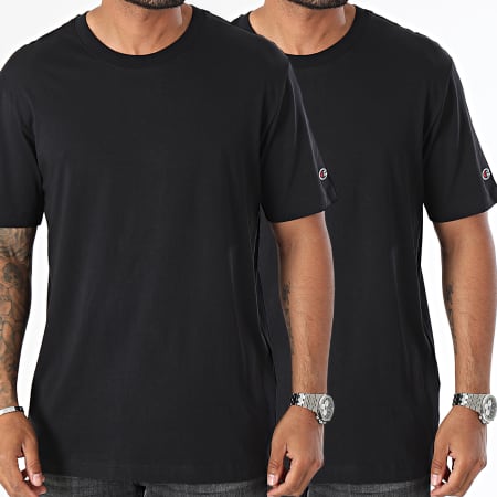 Champion - Lote de 2 camisetas 220267 Negro