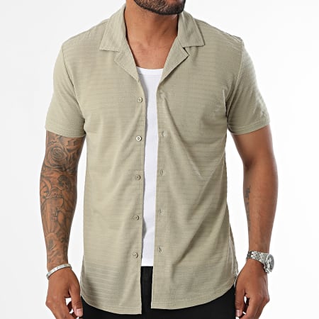 Classic Series - Camicia a maniche corte verde cachi chiaro