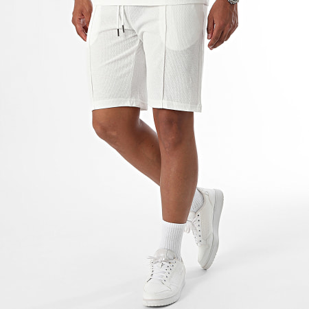 Classic Series - Conjunto de camiseta blanca y pantalón corto de jogging