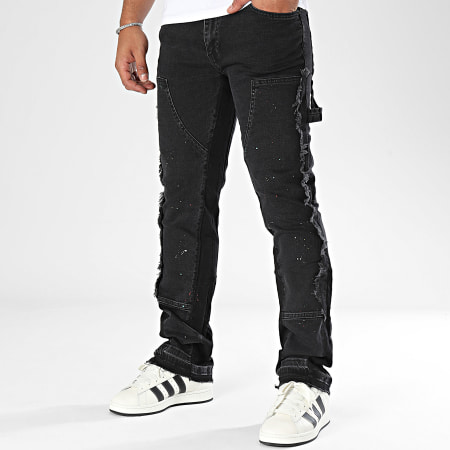 Ikao - Zwarte flare jeans