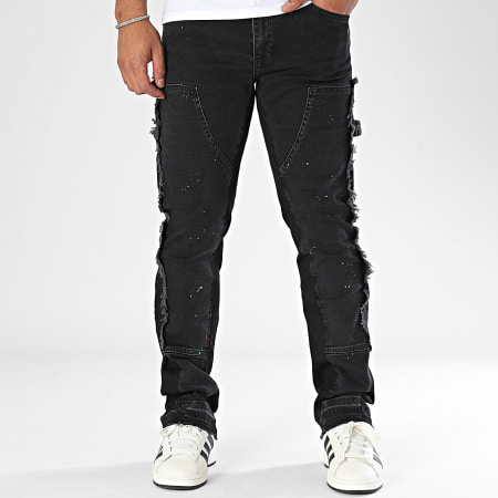 Ikao - Zwarte flare jeans