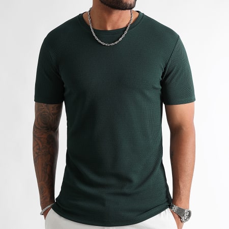 LBO - Waffle Textured Tee 1406 Bottle Green