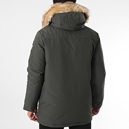 Schott NYC - Nelson 20 Bont parka kaki groen