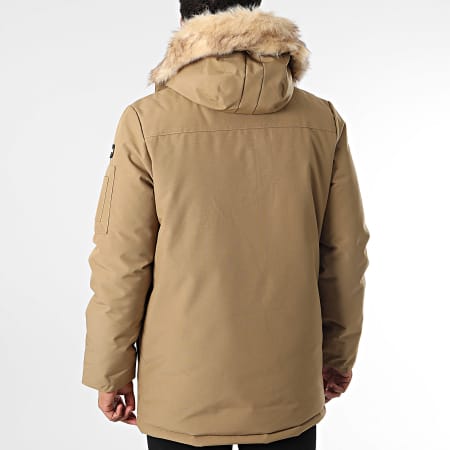 Schott NYC - Parka Nelson 20 in pelliccia beige