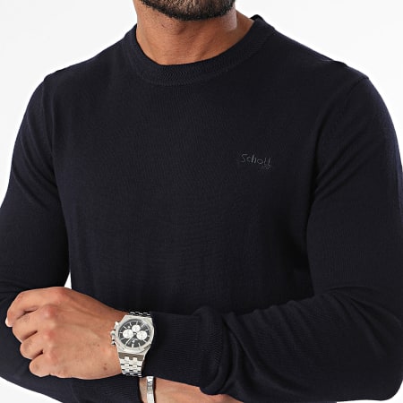 Schott NYC - Pull Beal 1 Bleu Marine