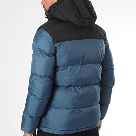 Schott NYC - Doudoune Capuche Utah 2 Bleu Marine