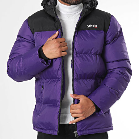 Schott NYC - Doudoune Capuche Utah 2 Violet