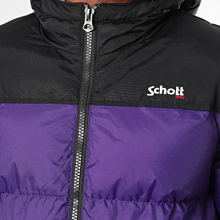 Schott NYC - Chaqueta con capucha Utah 2 Purple