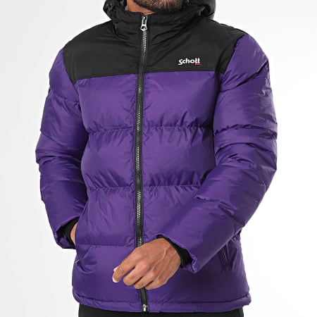 Schott NYC - Doudoune Capuche Utah 2 Violet