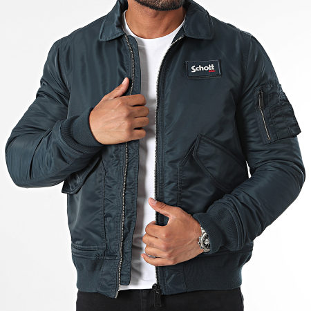 Schott NYC - Veste Bomber 210100RS Bleu Marine