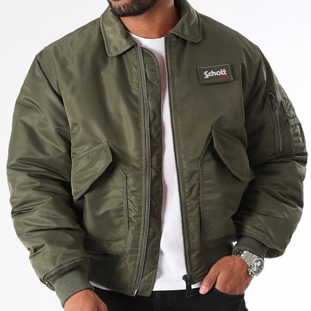 Schott NYC - Giacca bomber 21090RS Verde Khaki