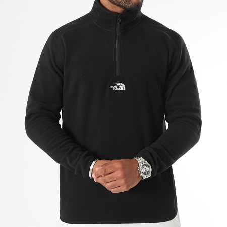 The North Face - Glacier A83I3 Sudadera con cuello de cremallera de forro polar negro