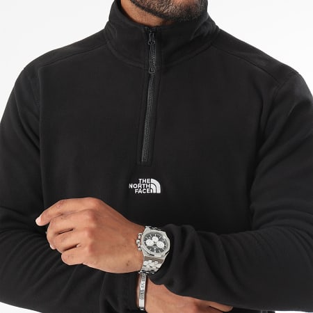 The North Face - Glacier A83I3 Sudadera con cuello de cremallera de forro polar negro