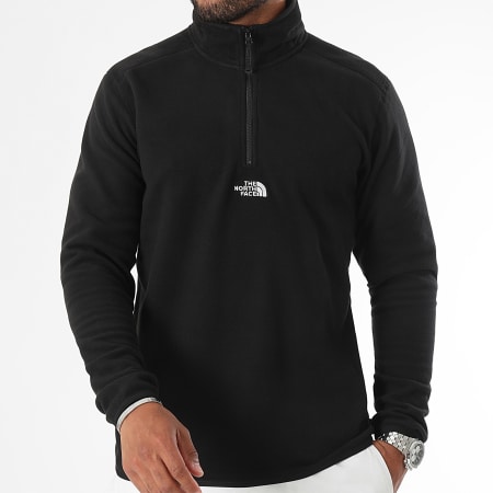 The North Face - Glacier A83I3 Sudadera con cuello de cremallera de forro polar negro