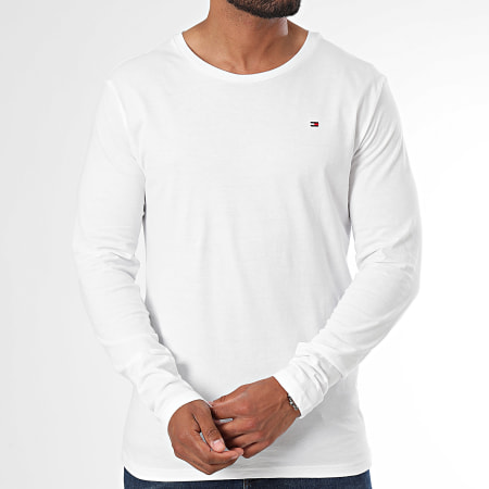 Tommy Hilfiger - Lote de 3 camisetas Signature de manga larga 3378 Blanco