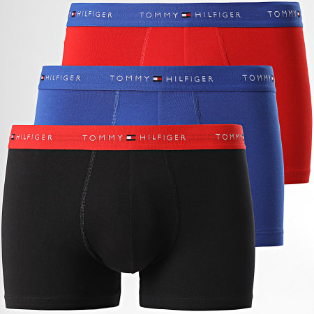 Tommy Hilfiger - Lot De 3 Boxers 3438 Bleu Roi Rouge Noir