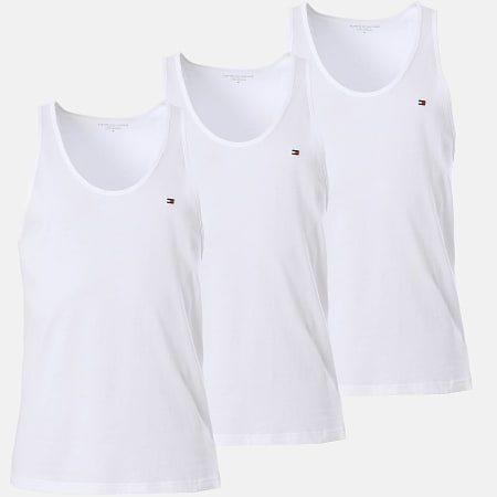 Tommy Hilfiger - Lot De 3 Débardeurs Signature 3387 Blanc