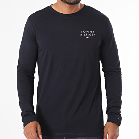 Tommy Hilfiger - Maglietta a maniche lunghe Logo 2984 blu navy