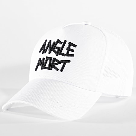 Angle Mort - Gorra blanca con logotipo Trucker