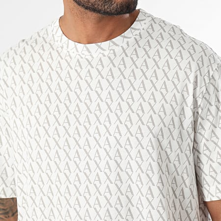 Armani Exchange - Tee Shirt 8NZTCW-ZJH4Z Blanc Taupe