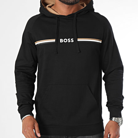 BOSS - Felpa con cappuccio autentica 50521766 Nero