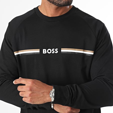 BOSS - Auténtica sudadera de cuello redondo 50521749 Negro