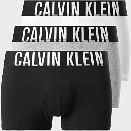 Calvin Klein - Set van 3 boxers NB3609 Zwart Wit Heather Grijs