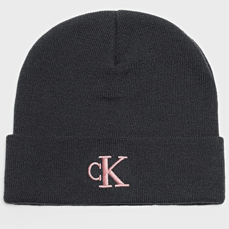 Calvin Klein - Monogram Embro Beanie 2319 Negro Rosa