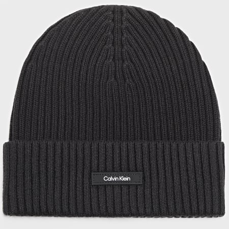 Calvin Klein - Berretto classico a coste in cotone 2362 nero