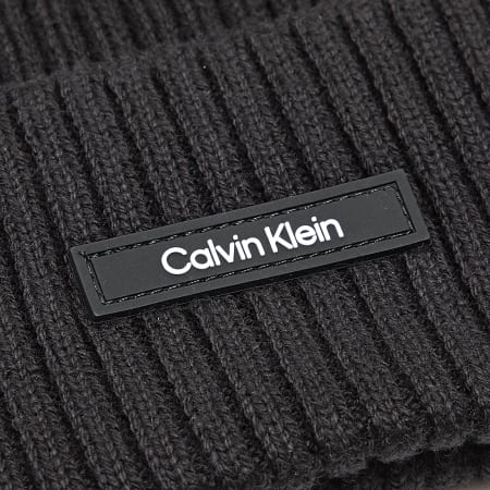 Calvin Klein - Classic Cotton Rib Beanie 2362 Negro