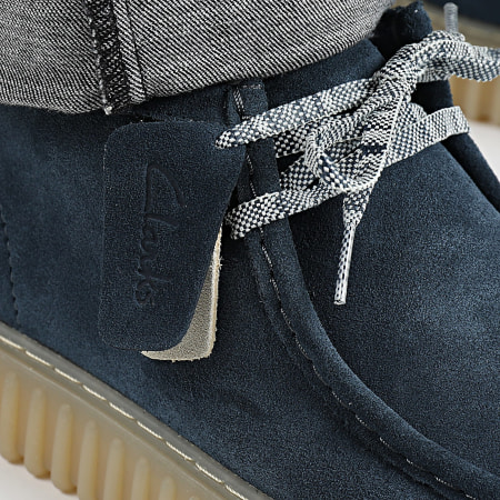 Clarks - Scarpe Torhill Hi Blue Suede