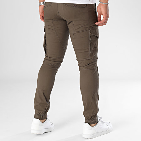 Pantalon Cargo Paul Flake Vert Kaki Fonce