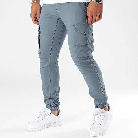 Jack And Jones - Pantaloni cargo blu chiaro