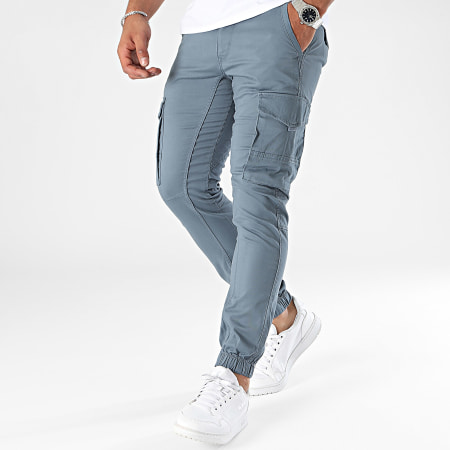 Jack And Jones - Pantaloni cargo blu chiaro